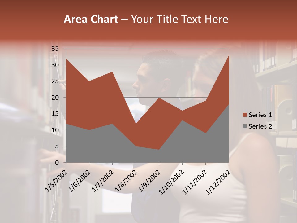 Male Girl Studying PowerPoint Template
