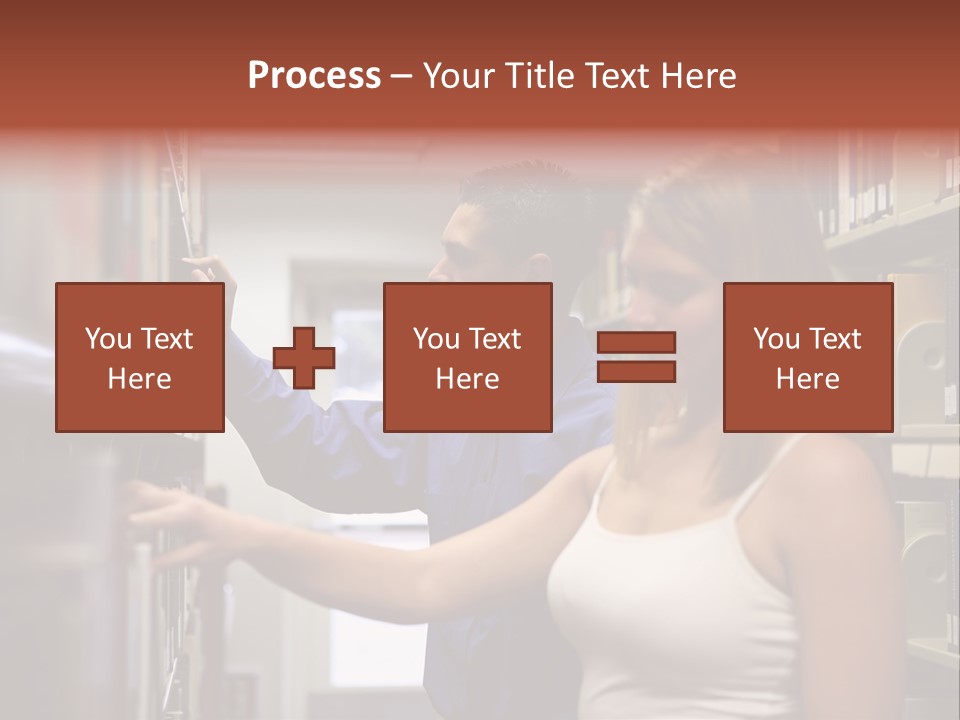 Male Girl Studying PowerPoint Template
