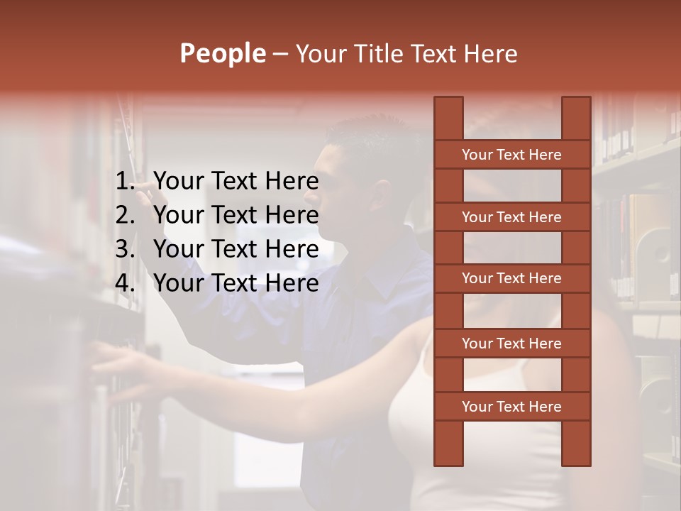 Male Girl Studying PowerPoint Template