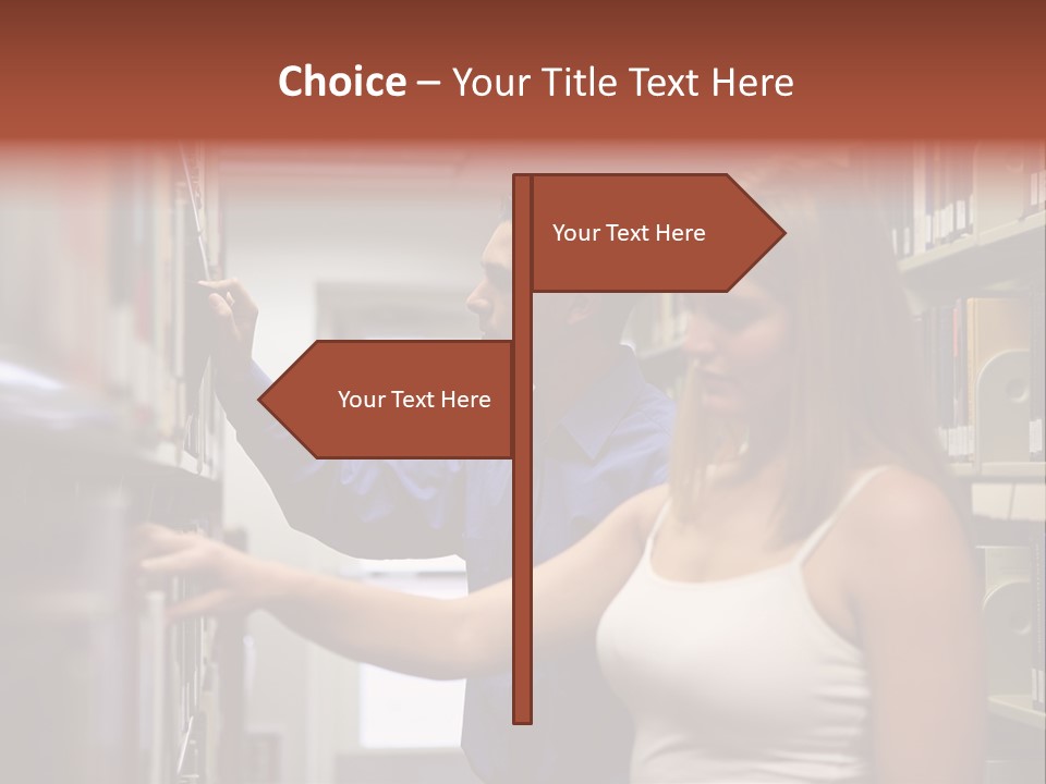 Male Girl Studying PowerPoint Template