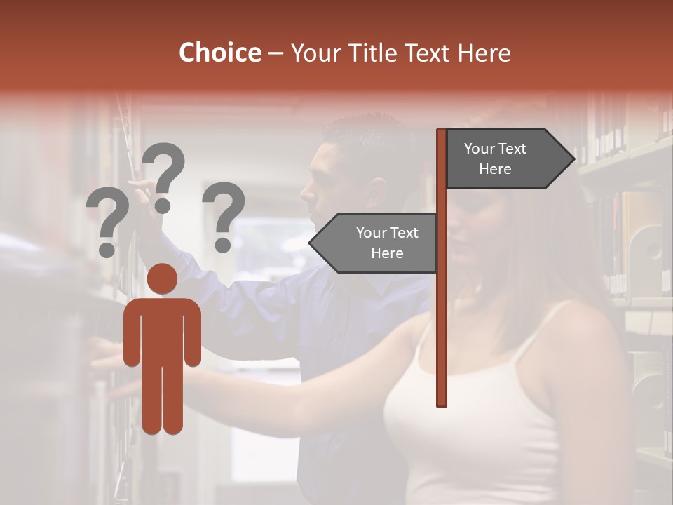 Male Girl Studying PowerPoint Template