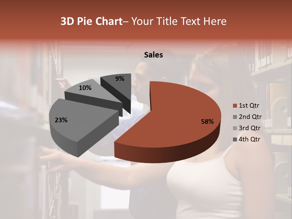Male Girl Studying PowerPoint Template
