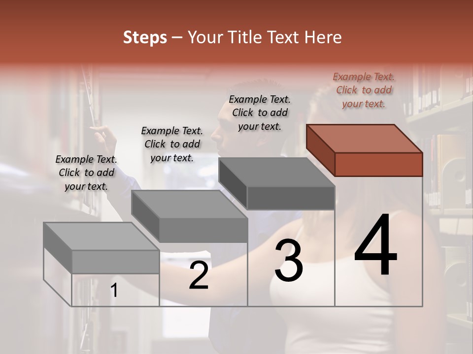 Male Girl Studying PowerPoint Template