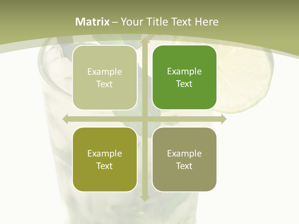 Mojito Alcohol Ice PowerPoint Template