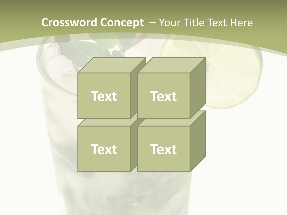 Mojito Alcohol Ice PowerPoint Template