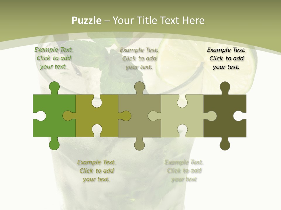 Mojito Alcohol Ice PowerPoint Template