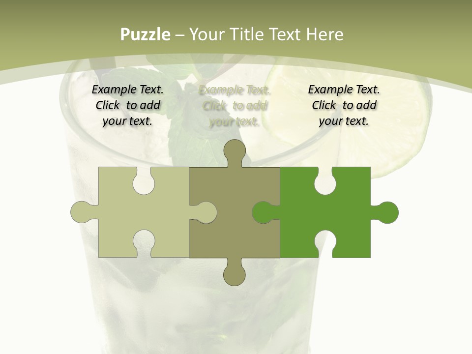 Mojito Alcohol Ice PowerPoint Template