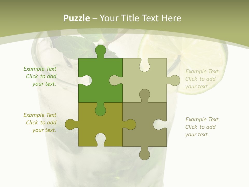 Mojito Alcohol Ice PowerPoint Template