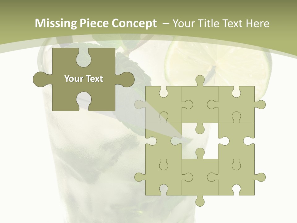 Mojito Alcohol Ice PowerPoint Template