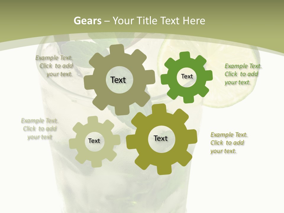 Mojito Alcohol Ice PowerPoint Template