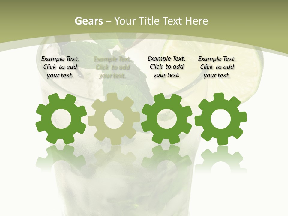 Mojito Alcohol Ice PowerPoint Template