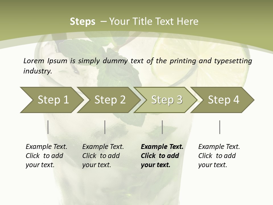 Mojito Alcohol Ice PowerPoint Template