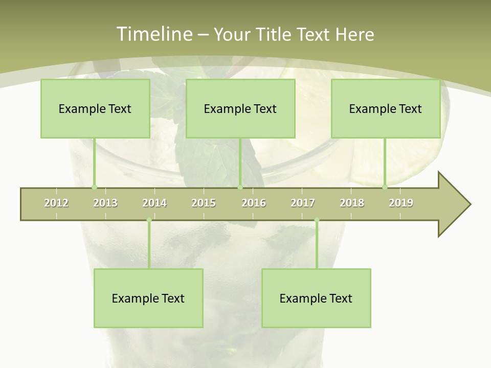 Mojito Alcohol Ice PowerPoint Template