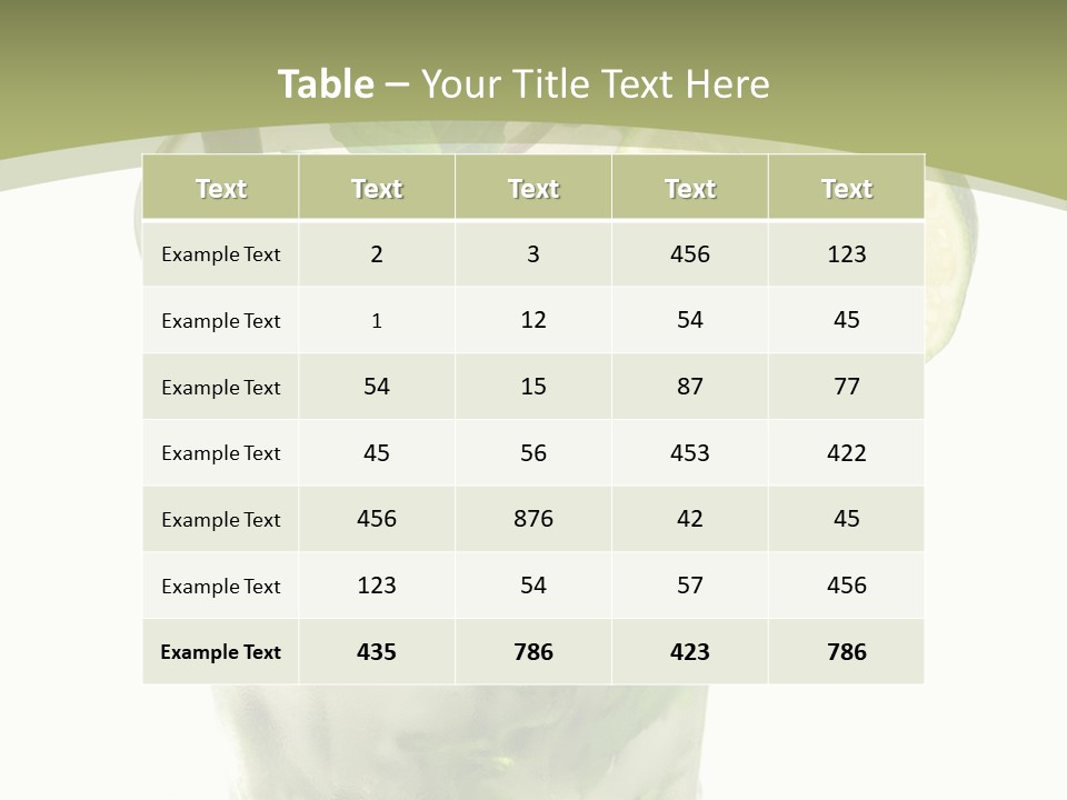 Mojito Alcohol Ice PowerPoint Template