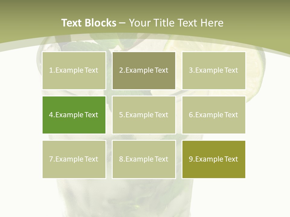 Mojito Alcohol Ice PowerPoint Template