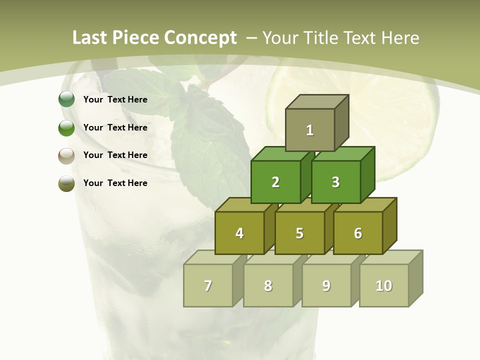 Mojito Alcohol Ice PowerPoint Template