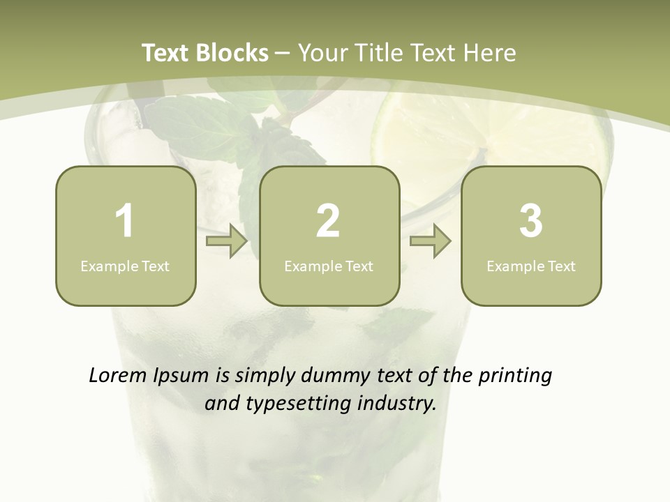 Mojito Alcohol Ice PowerPoint Template