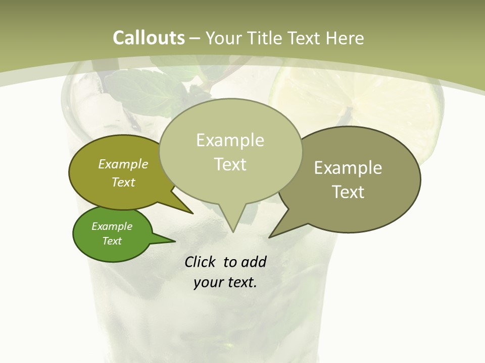 Mojito Alcohol Ice PowerPoint Template