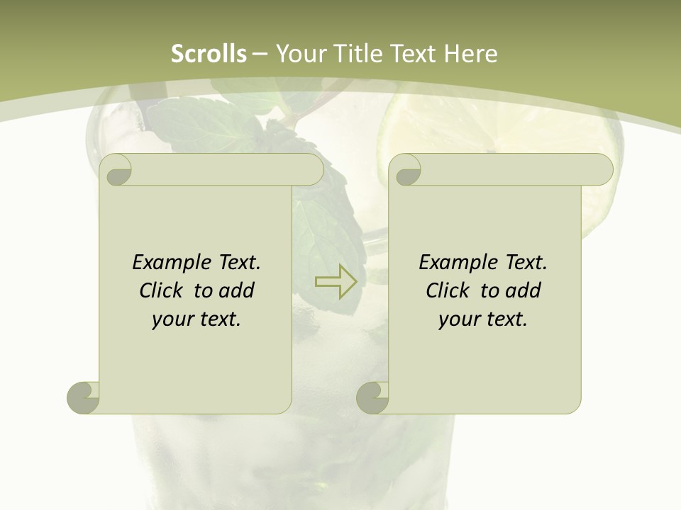 Mojito Alcohol Ice PowerPoint Template