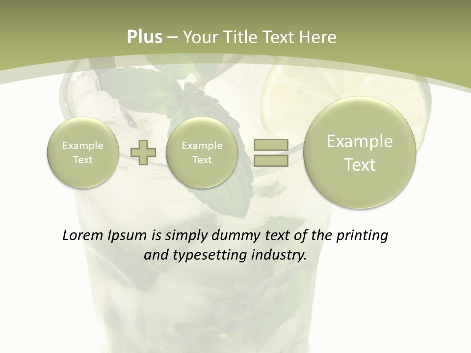 Mojito Alcohol Ice PowerPoint Template