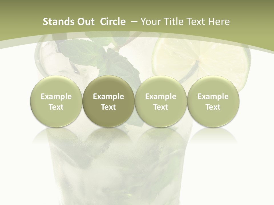 Mojito Alcohol Ice PowerPoint Template