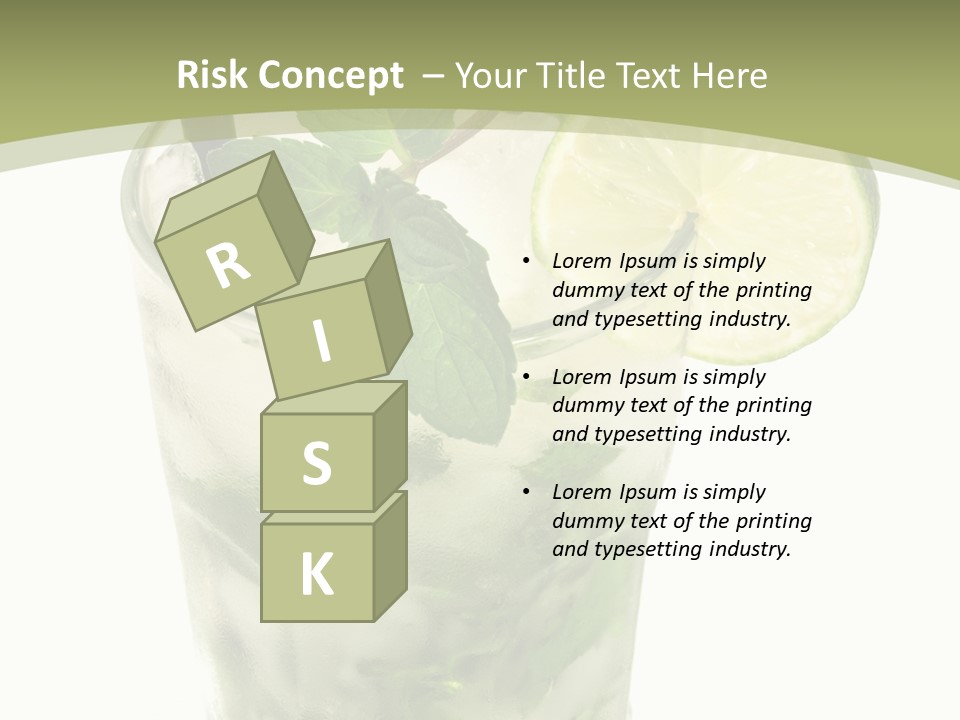 Mojito Alcohol Ice PowerPoint Template