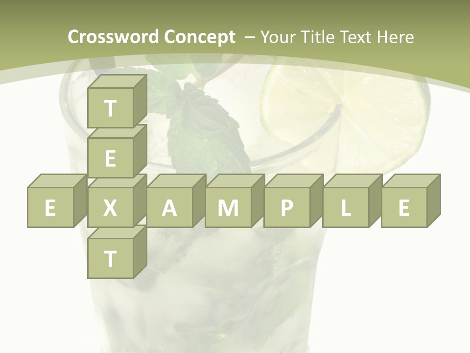 Mojito Alcohol Ice PowerPoint Template