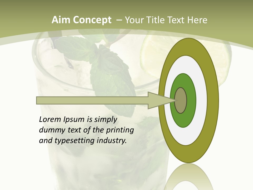 Mojito Alcohol Ice PowerPoint Template