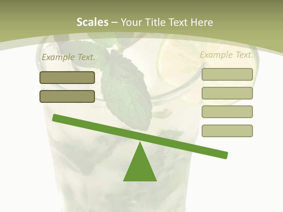 Mojito Alcohol Ice PowerPoint Template