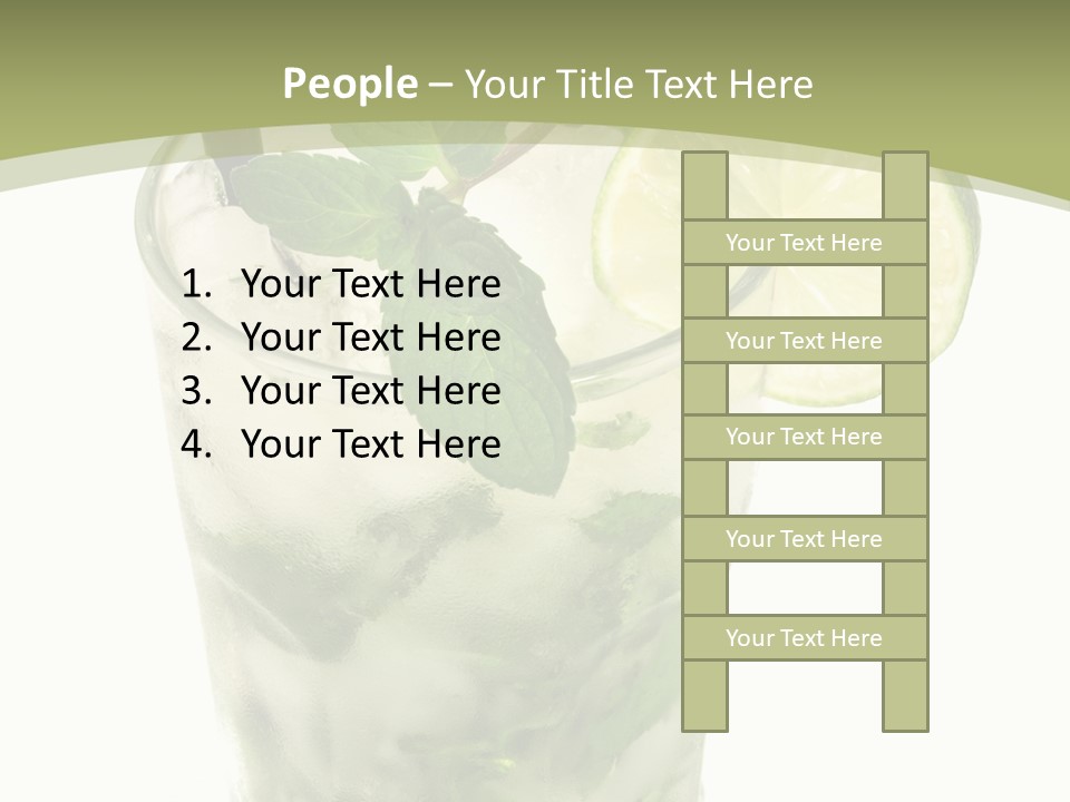 Mojito Alcohol Ice PowerPoint Template