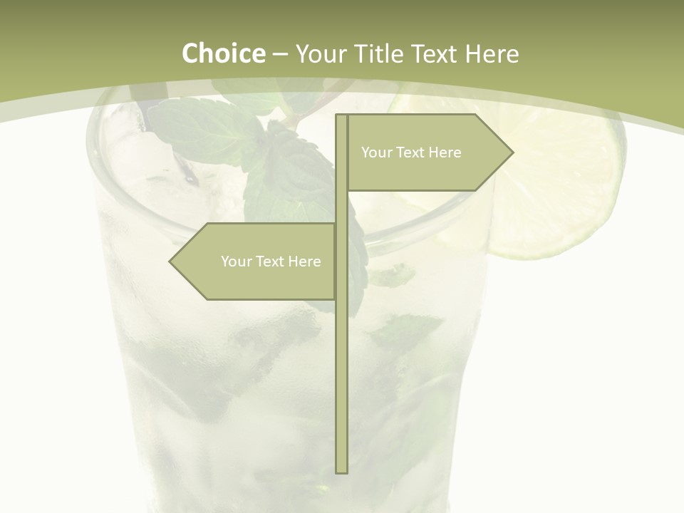 Mojito Alcohol Ice PowerPoint Template