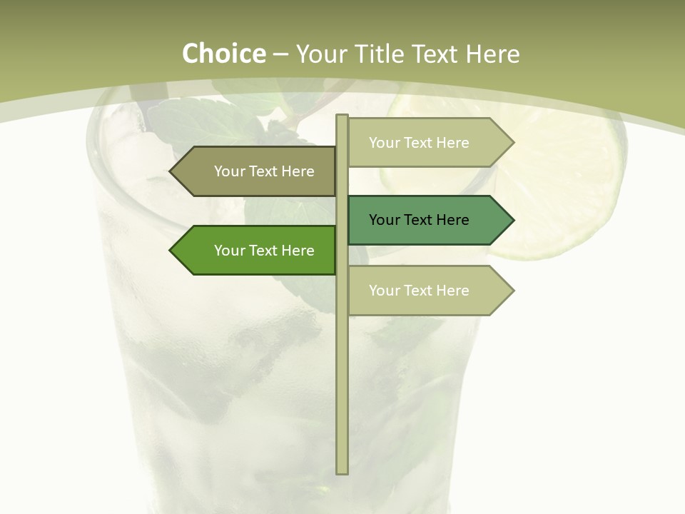 Mojito Alcohol Ice PowerPoint Template
