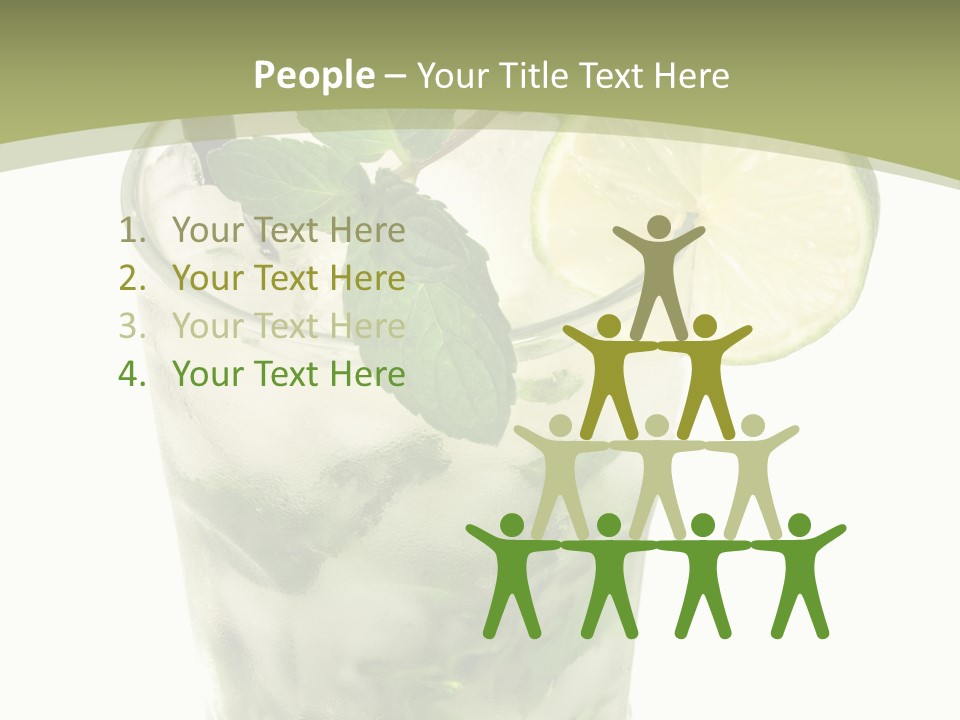 Mojito Alcohol Ice PowerPoint Template