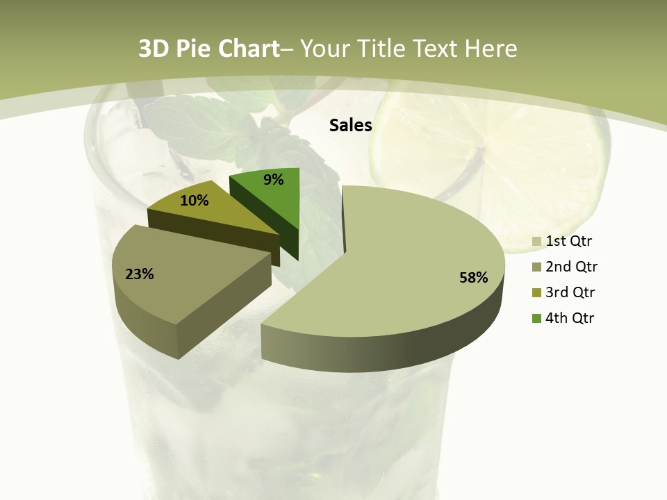 Mojito Alcohol Ice PowerPoint Template