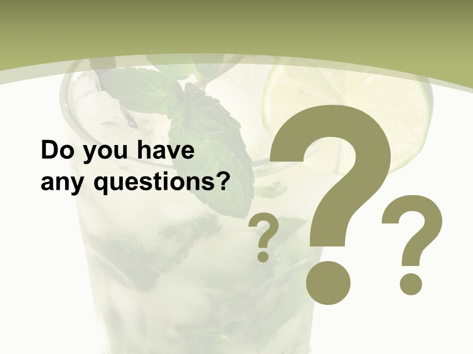 Mojito Alcohol Ice PowerPoint Template