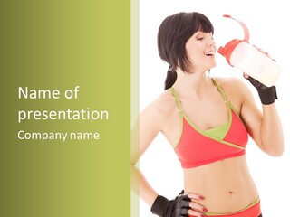 Drinking Health Care Weight Loss PowerPoint Template