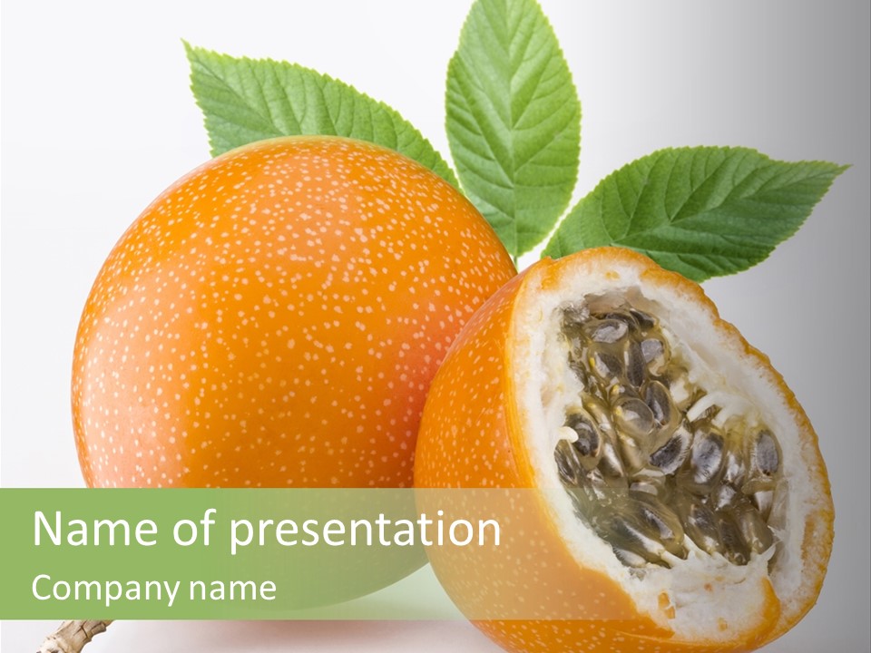 Yellow Seed Fruit PowerPoint Template