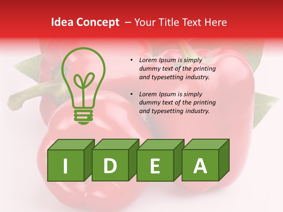 Green White Isolated PowerPoint Template