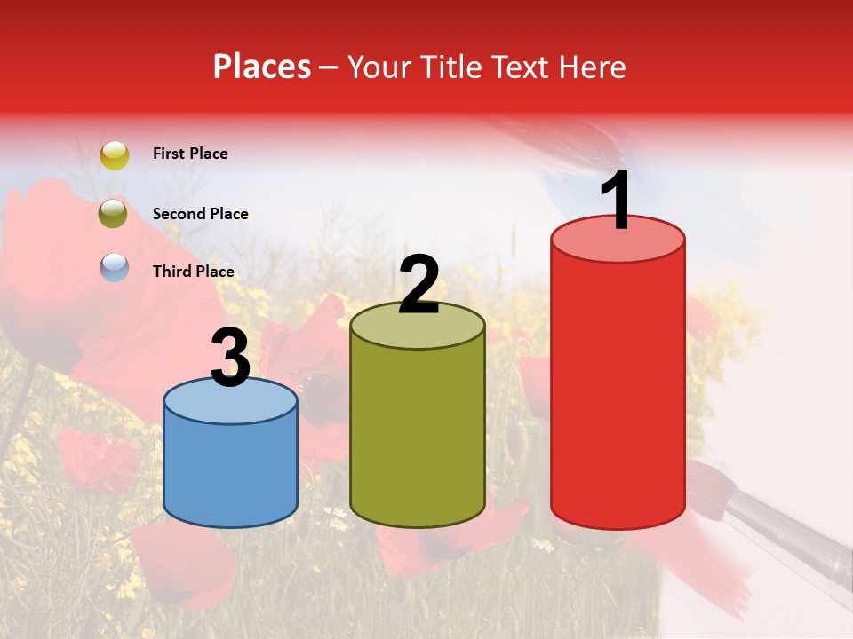 Blue Paint Yellow PowerPoint Template