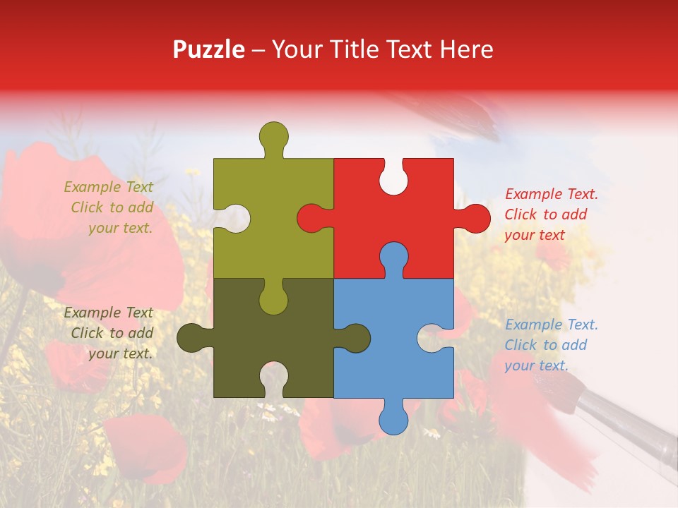 Blue Paint Yellow PowerPoint Template