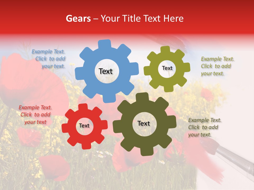 Blue Paint Yellow PowerPoint Template