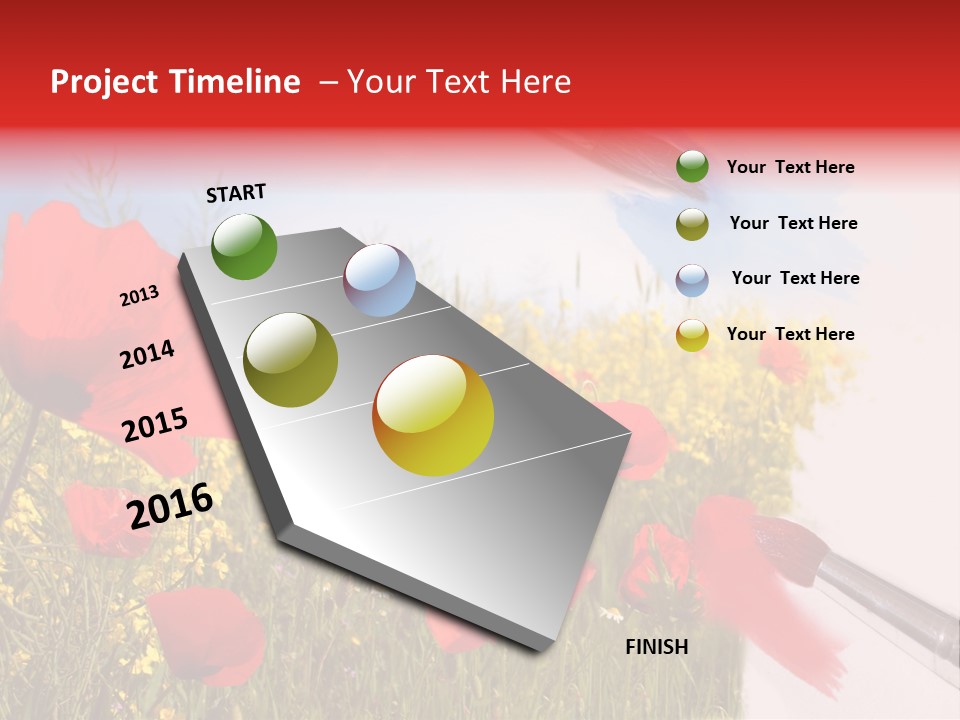 Blue Paint Yellow PowerPoint Template