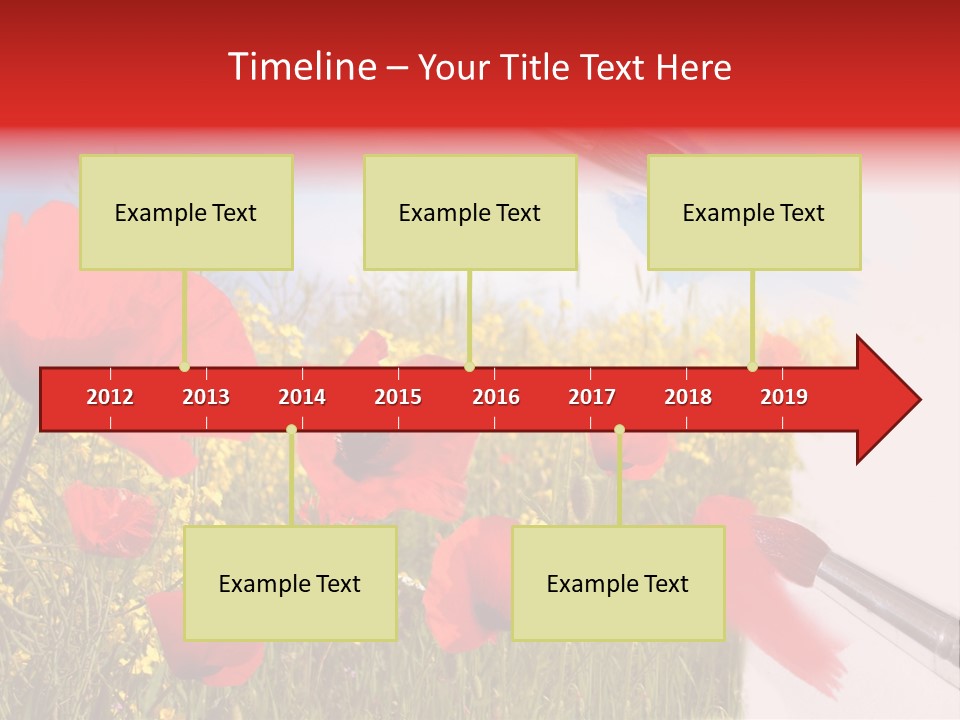 Blue Paint Yellow PowerPoint Template