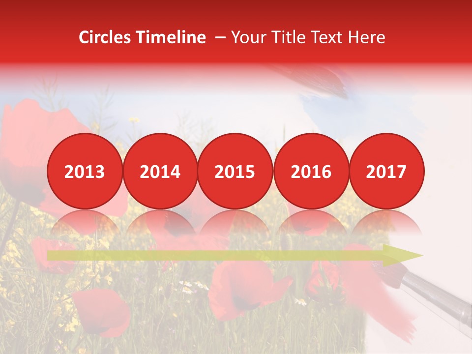 Blue Paint Yellow PowerPoint Template