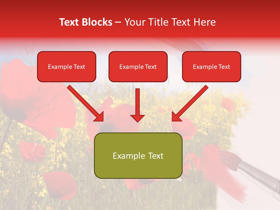 Blue Paint Yellow PowerPoint Template