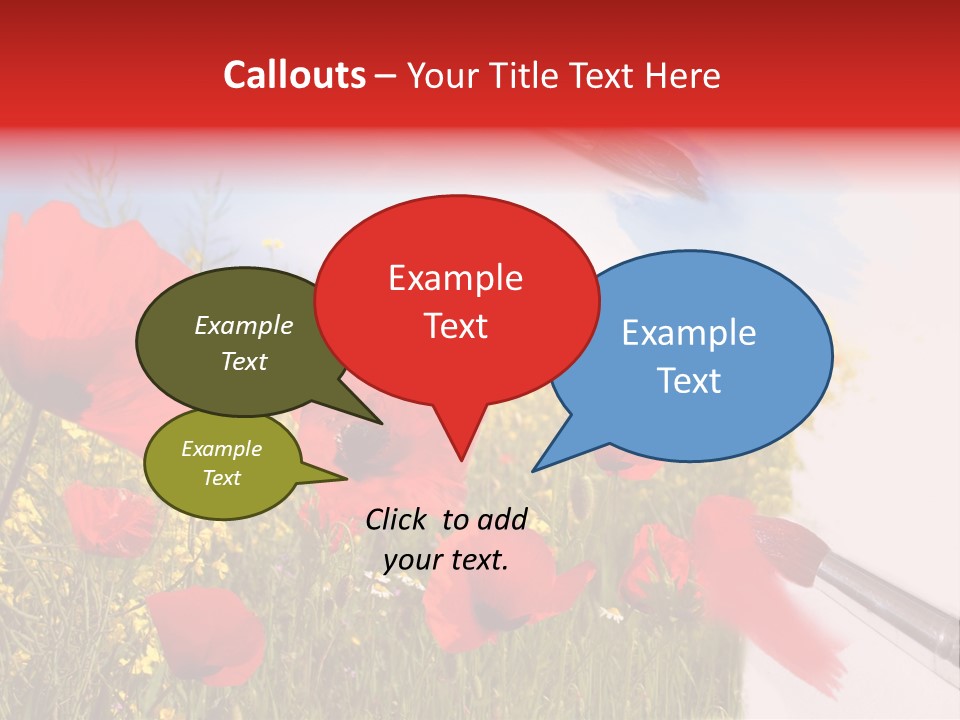 Blue Paint Yellow PowerPoint Template