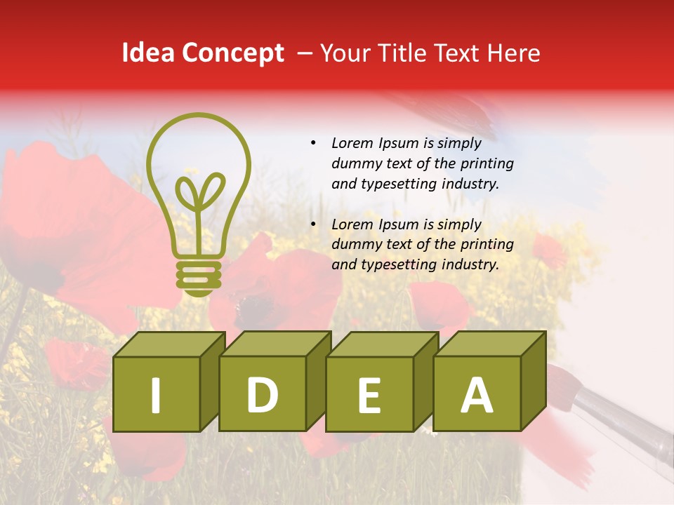 Blue Paint Yellow PowerPoint Template