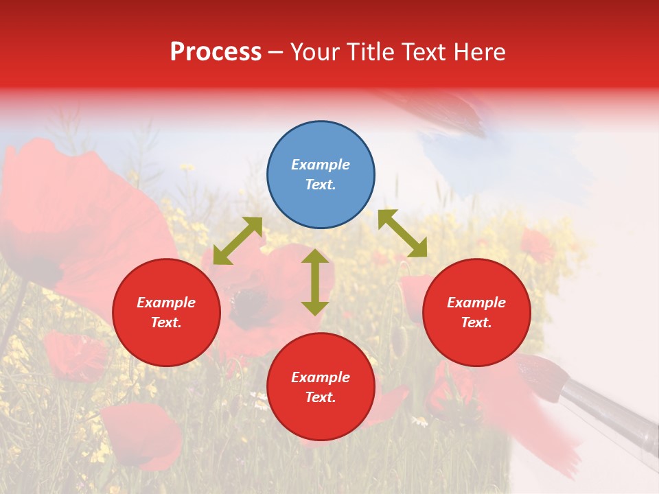 Blue Paint Yellow PowerPoint Template
