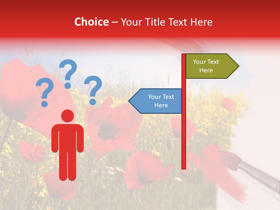 Blue Paint Yellow PowerPoint Template