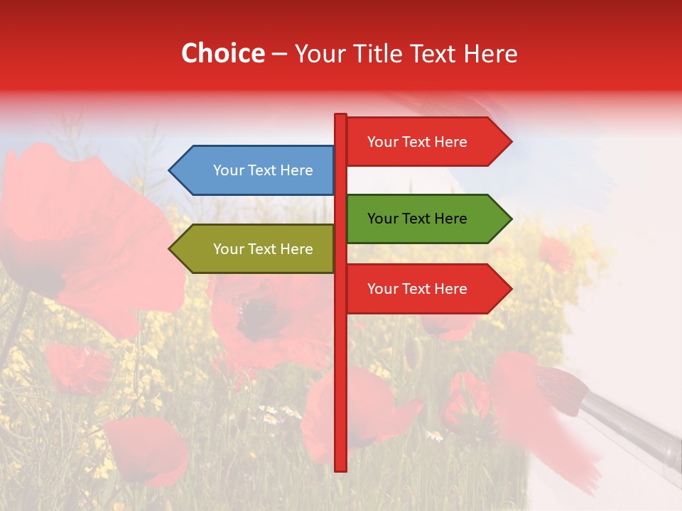 Blue Paint Yellow PowerPoint Template